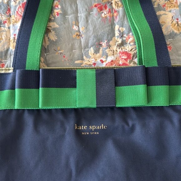 Navy and green Kate Spade tote bag - Picture 2 of 8